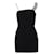 Autre Marque CONTEMPORARY DESIGNER One sided Off Shoulder Dress with Stone Embellishments on one sleeve Black Polyester  ref.1288372