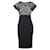 Autre Marque CONTEMPORAIN DESIGNER - Robe fourreau avec buste en dentelle Polyester Viscose Elasthane Noir  ref.1288384