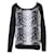 Autre Marque CONTEMPORARY DESIGNER Black Sweater With Front Printed Silk Cashmere Wool Nylon Rayon  ref.1288385