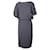Hussein Chalayan CHALAYAN Schwarzes Kleid mit geraffter Taille Acetat  ref.1288410