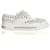 PRADA Metallic Studded Wingtip Sneaker White  ref.1288447