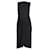 ROLAND MOURET Vestido preto plissado sem mangas Algodão Linho Elastano  ref.1288452