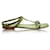 Autre Marque DESIGNER CONTEMPORANEO Sandalo piatto verde con cinturino a T  ref.1288460