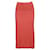 Autre Marque CONTEMPORARY DESIGNER Orange Midi Pleated Skirt Viscose Polyamide  ref.1288538