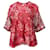 Blusa con péplum de patchwork estampado de seda Biyan Multicolor  ref.1288608