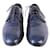 SALVATORE FERRAGAMO Chaussures Oxford à lacets à bout uni Cuir Bleu  ref.1288629