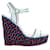 SOPHIA WEBSTER Colorful Woven Wedges with White Straps Multiple colors Leather Rubber  ref.1288653
