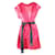 Sonia By Sonia Rykiel Rotes Kleid mit schwarzem Gürtel Baumwolle  ref.1288680