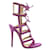 Jimmy Choo Purple Suede Meddle Cage Lace-Up Sandals  ref.1288700