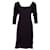 Autre Marque Vestido midi de malha roxa de designer contemporâneo Roxo Viscose Nylon  ref.1288868
