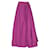 Valentino Dark Fuchsia Maxi Skirt With Pleated Detail Fuschia Cotton Polyester  ref.1288883