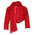Autre Marque Chemisier élégant rouge vif de créateur contemporain, cravate à l'avant Soie Polyester Triacétate  ref.1288895