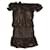 Autre Marque Vestido marrón con hombros descubiertos de diseñador contemporáneo Castaño Poliéster  ref.1288901
