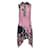 Emilio Pucci - Robe droite en soie imprimée rose avec lien à l'encolure  ref.1288927