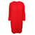 Victoria, Vestido rojo de Victoria Beckham Roja Seda Viscosa  ref.1288966