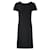 Autre Marque Vestido midi con cuello redondo de diseñador contemporáneo Negro Poliéster  ref.1289024