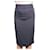 DOLCE & GABBANA Black Midi Skirt With Draped Back Elastane Rayon  ref.1289030