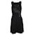 Autre Marque DESIGNER CONTEMPORAIN Robe noire avec détails en satin Suede Nylon  ref.1289036