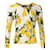Dolce & Gabbana Maglione con scollo a V in cashmere e seta con stampa color crema di limone Giallo Cachemire  ref.1289052