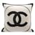 Chanel CC Wool Throw Pillow Black Cashmere  ref.1289063