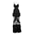Autre Marque CONTEMPORARY DESIGNER Robe longue à volants Polyester Elasthane Noir  ref.1289128