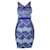Autre Marque ZEITGENÖSSISCHES DESIGNER-Kleid in Blau mit Spitze Türkis Baumwolle Viskose Nylon  ref.1289149