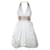 Autre Marque TONY BOWLS  White and sequins Gown Dress Polyester  ref.1289158