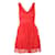 Autre Marque ZEITGENÖSSISCHES DESIGNER-Kleid in Rot mit Spitze Nylon  ref.1289162