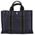 Hermès Einkaufstasche Marineblau Leinwand  ref.1289845
