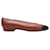 Zapatillas de ballet Chanel vintage marrón y negro con puntera talla 36.5 Castaño Cuero  ref.1290755