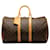 Keepall marrón con monograma de Louis Vuitton 45 Bolsa de viaje Castaño Cuero  ref.1290787