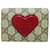 Portafoglio bifold Gucci GG Supreme Heart marrone Tela  ref.1290800