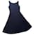 Schwarzes ärmelloses Kleid mit Bootsausschnitt aus Strick von Adolfo Dominguez Größe 34-36. Baumwolle Elasthan Polyamid  ref.1290849