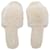 Aquazzura Foxy Sandals in Beige Shearling  ref.1290903