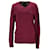 Tommy Hilfiger Suéter masculino Pima algodão caxemira com decote em V Vermelho  ref.1290968