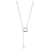 TIFFANY & CO. Elsa Peretti Open Heart Lariat Necklace in Sterling Silver Silvery Metallic Metal  ref.1291127