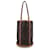 Bucket Louis Vuitton Braune Einkaufstasche aus Canvas mit Monogramm GM Tote Leinwand  ref.1291193