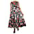 Erdem Dunkelgrünes ärmelloses Kleid mit Blumenmuster – Größe UK 14 Seide  ref.1291237