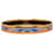 Hermès Hermes Orange Schmales Emaille-Armband Metall Vergoldet  ref.1291402