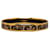 Hermès Brazalete de esmalte estrecho negro Hermes Dorado Metal Chapado en oro  ref.1291429