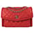 Chanel Rote große geometrische Lammlederklappe  ref.1291477