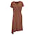 Joseph  V-Neck Midi Dress in Dark Pink Acetate Cellulose fibre  ref.1291508