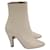 Yves Saint Laurent Saint Laurent Almond-Toe Ankle Boots in Ecru Calfskin Leather White Cream Pony-style calfskin  ref.1291517