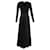 Diane Von Furstenberg Robe longue plissée en coton noir  ref.1291553