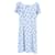 Vestido de manga corta con estampado floral de Prada en algodón azul claro  ref.1291557