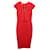 Autre Marque Antonio Berardi Scalloped Sheath Dress in Red Wool  ref.1291580