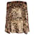Michael Kors Haut à épaules dénudées imprimé léopard en marron métallisé/Soie dorée  ref.1291593
