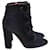 Aquazzura Ulyana Pom Pom Ankle Boots in Black Suede  ref.1291598