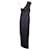 Vestido largo de un hombro Herve Leger en rayón negro Rayo Fibra de celulosa  ref.1291636