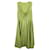 Alaïa plissiertes Minikleid aus grüner Baumwolle  ref.1291660